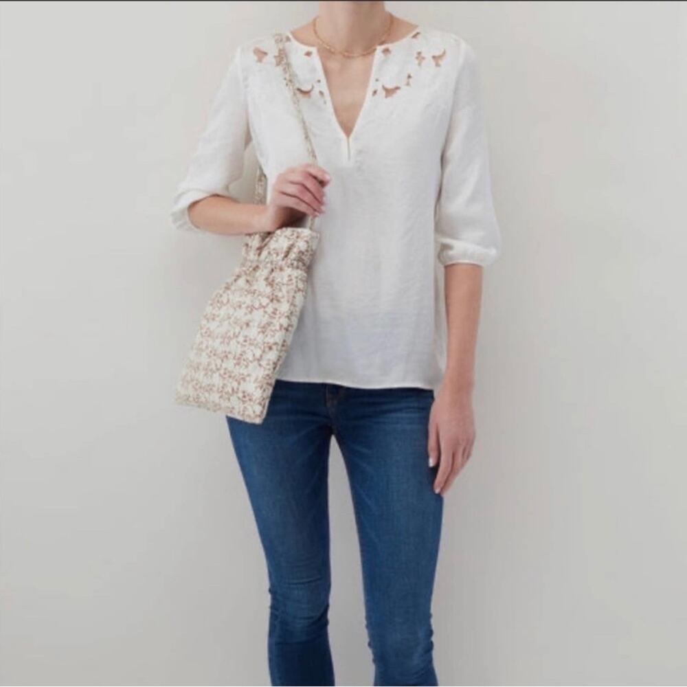 NWT! HOBO Prose Botanical Beauty Leather Convertible Crossbody Bag - Picture 2 of 14
